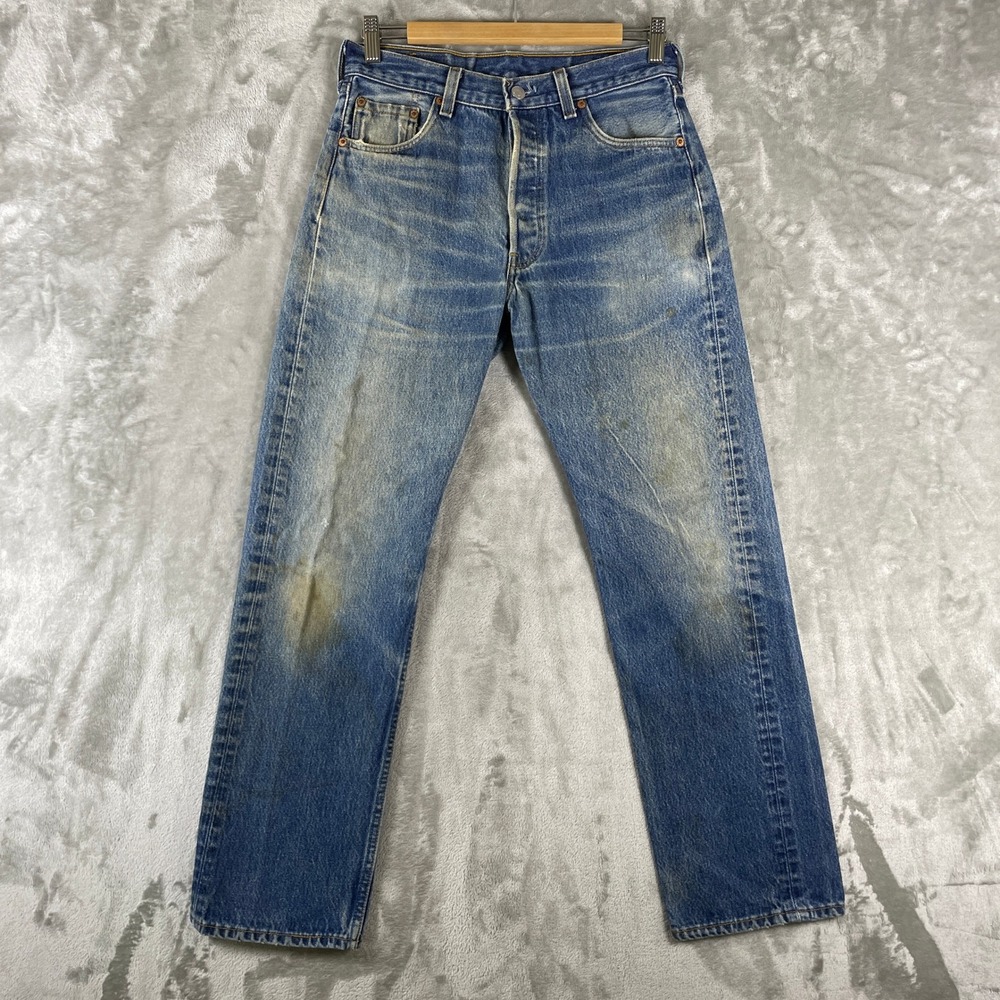 Vintage Levis 501xx Jeans Men 31x33 Fits 29x29 Whiskers Honeycomb Made in USA